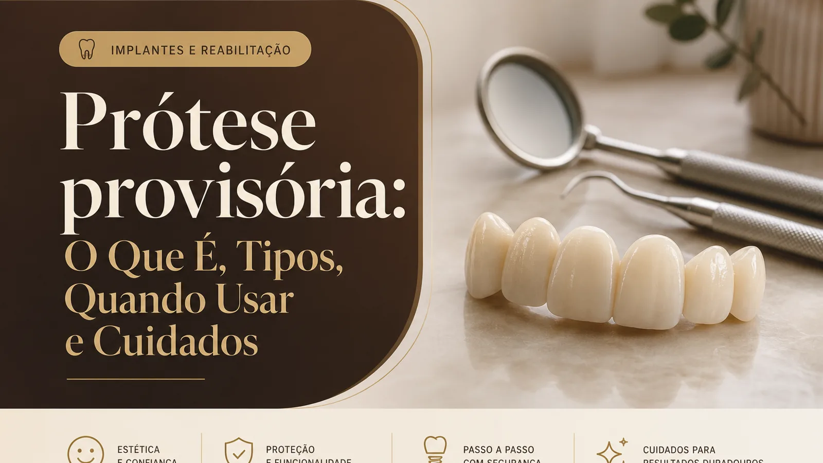Prótese provisória: O Que É, Tipos, Quando Usar e Cuidados